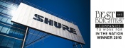 Shure : entreprise où il fait bon travailler !
