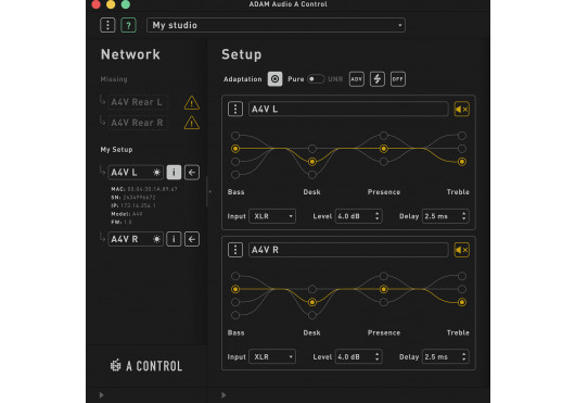 ADAM AUDIO Enceintes actives A8H-A