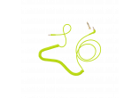 Câble spirale 1,5/3,2m jaune fluo avec adaptateur