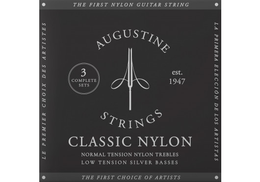 AUGUSTINE CORDES CLASSIQUES NOIR-3P