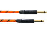 Fiches NEUTRIK 6,35 mm - orange réactif UV - 6 m