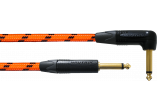 Fiches NEUTRIK 6,35 mm coudée / droite - orange réactif UV - 6 m