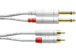2 jacks m./2 RCA - 1,5 m blanc photo 2 jacks m./2 RCA - 1,5 m blanc