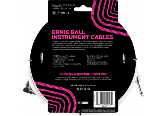 ERNIE BALL Câbles Instrument 6047