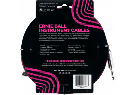 ERNIE BALL Câbles Instrument 6062