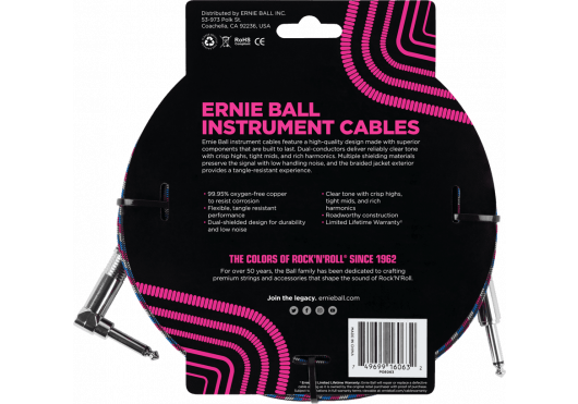 ERNIE BALL Câbles Instrument 6063