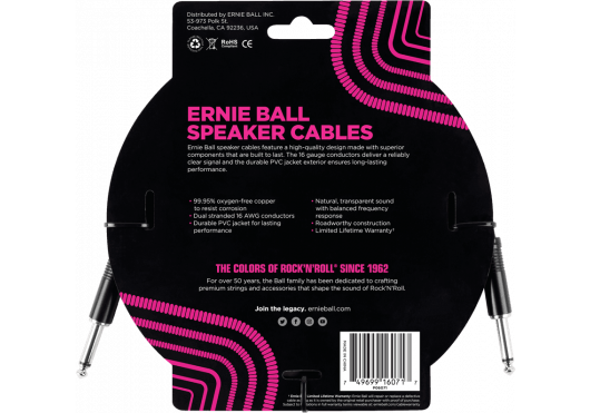 ERNIE BALL CABLES HAUT-PARLEUR 6071