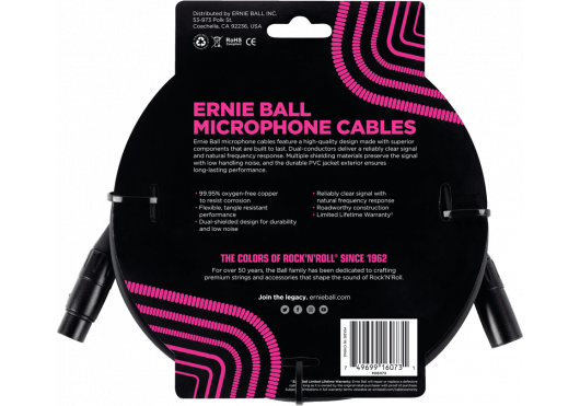 ERNIE BALL Câbles microphone 6073