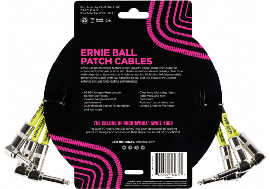 ERNIE BALL Câbles Instrument 6075