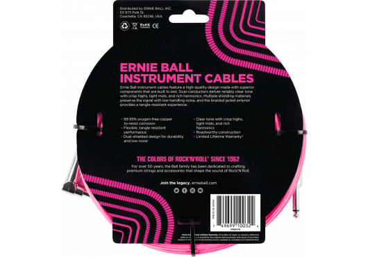 ERNIE BALL Câbles Instrument 6078