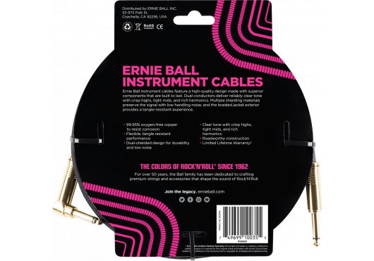 ERNIE BALL Câbles Instrument 6081