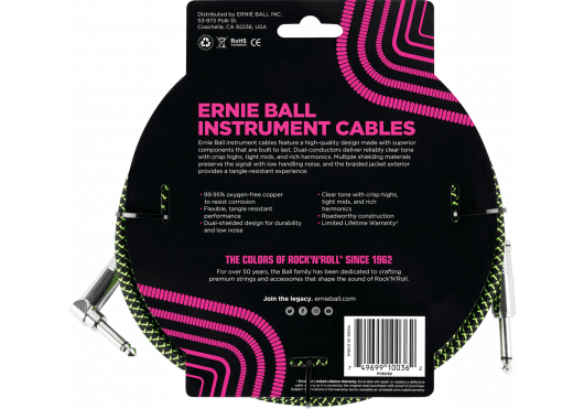 ERNIE BALL Câbles Instrument 6082