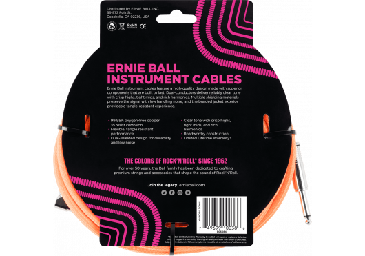 ERNIE BALL Câbles Instrument 6084