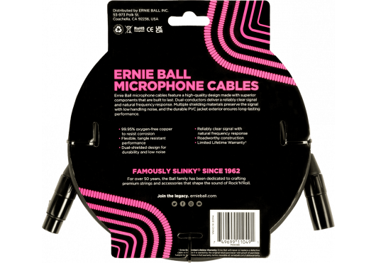 ERNIE BALL Câbles microphone 6388