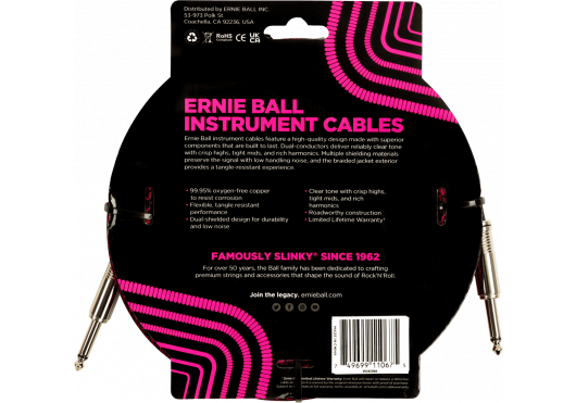 ERNIE BALL Câbles Instrument 6398