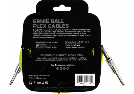ERNIE BALL Câbles Instrument 6414