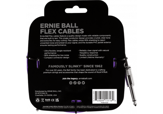 ERNIE BALL Câbles Instrument 6420