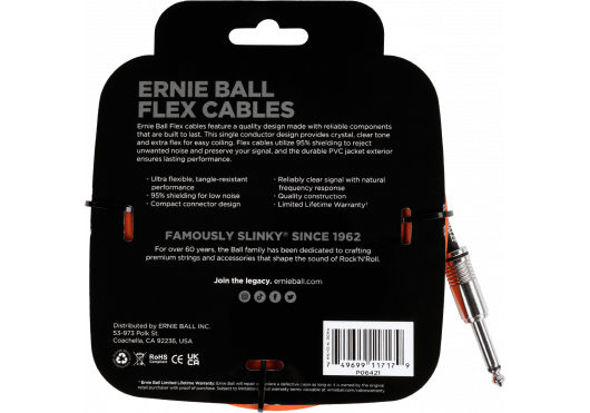 ERNIE BALL Câbles Instrument 6421