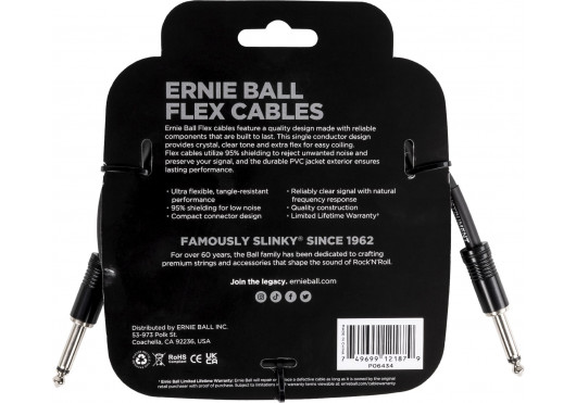 ERNIE BALL CABLES INSTRUMENT 6434