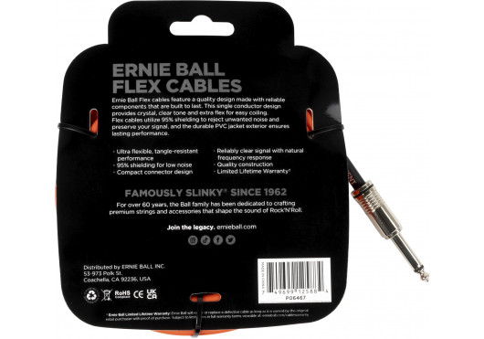 ERNIE BALL CABLES INSTRUMENT 6467