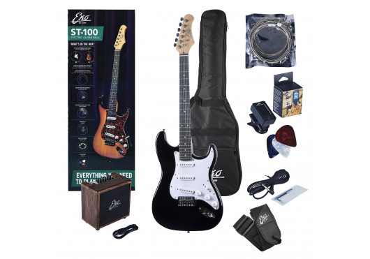 PACK-ST100-BLK EKO GUITARES ÉLECTRIQUES PACK-ST100-BLK