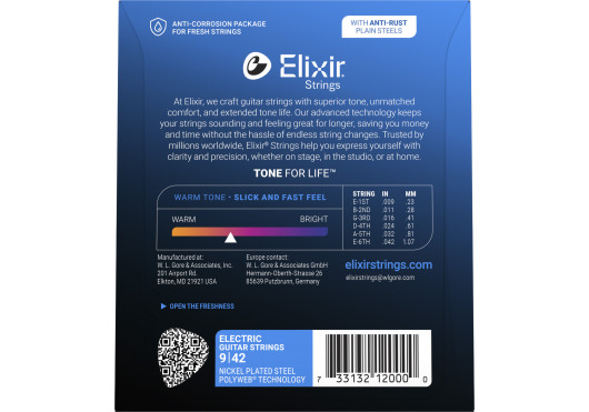ELIXIR CORDES ELECTRIQUES 12000