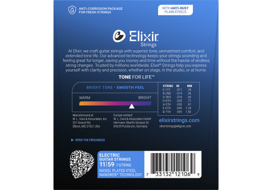 ELIXIR CORDES ELECTRIQUES 12106