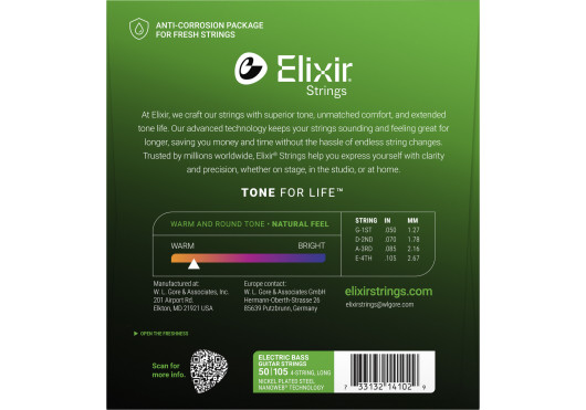 ELIXIR CORDES BASSES ELECTRIQUES 14102