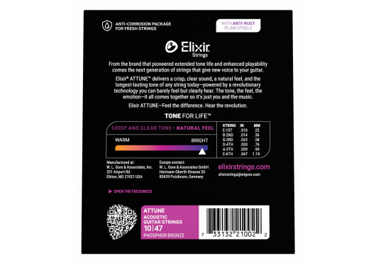 ELIXIR CORDES ACOUSTIQUES 21002