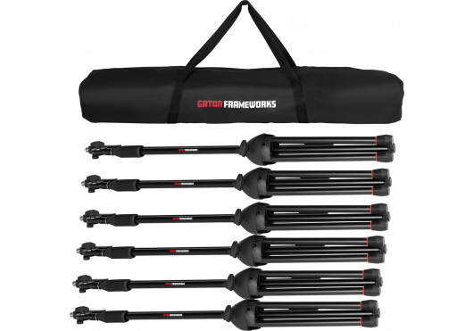 GATOR FRAMEWORKS SUPPORTS MICROPHONE GFW-MIC-6PACKBG