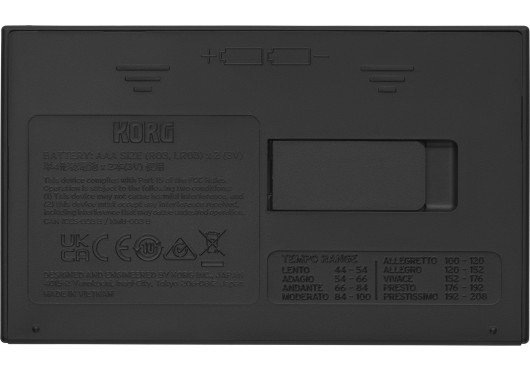 TM-1-BK KORG ACCORDEURS/METRONOMES TM-1-BK