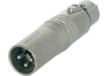 XLR 3 pôles mâle - 5 pôles fem. photo XLR 3 pôles mâle - 5 pôles fem.
