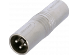 Adaptateur XLR mâle - mâle 3 pôles noir photo Adaptateur XLR mâle - mâle 3 pôles noir