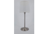 photo Lampe taille L Pied Inox Abat-jour Cylindrique Blanc Lisse