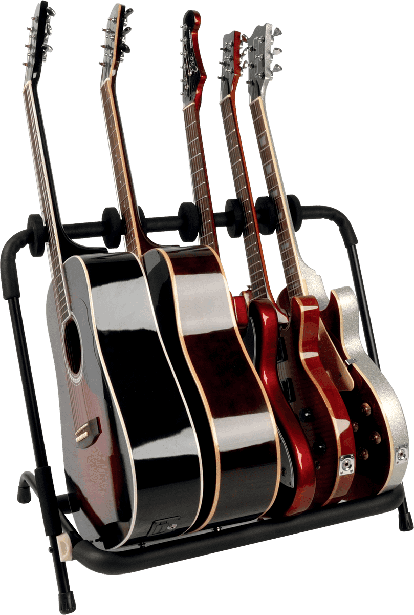 Support guitare Quiklok pour 3 guitares avec roulettes - noir